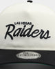 New Era Las Vegas Raiders Off White Script Old Golfer Snapback Off White