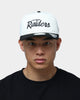 New Era Las Vegas Raiders Off White Script Old Golfer Snapback Off White