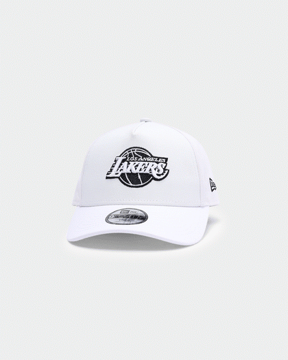 New Era Kid's Los Angeles Lakers White UV Activation 9FORTY A-Frame Stretch Fit UV Active White