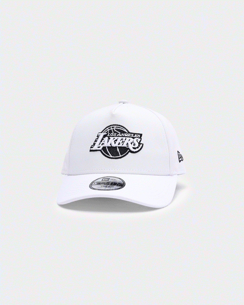 New Era Kid's Los Angeles Lakers White UV Activation 9FORTY A-Frame Stretch Fit UV Active White