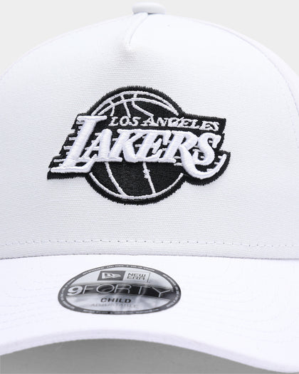 New Era Kid's Los Angeles Lakers White UV Activation 9FORTY A-Frame Stretch Fit UV Active White
