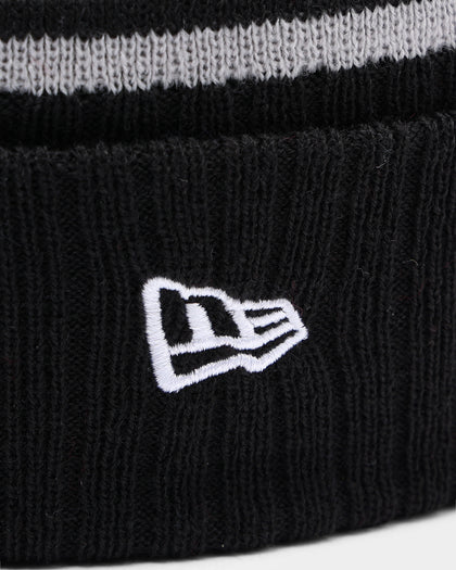New Era Las Vegas Raiders Team Stripe Script Pom Beanie Team