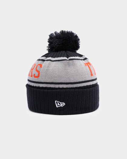 New Era Detroit Tigers Team Stripe Script Pom Beanie Team