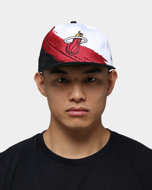 New Era Miami Heat Paint Stripe Old Golfer Snapback Paint Brush