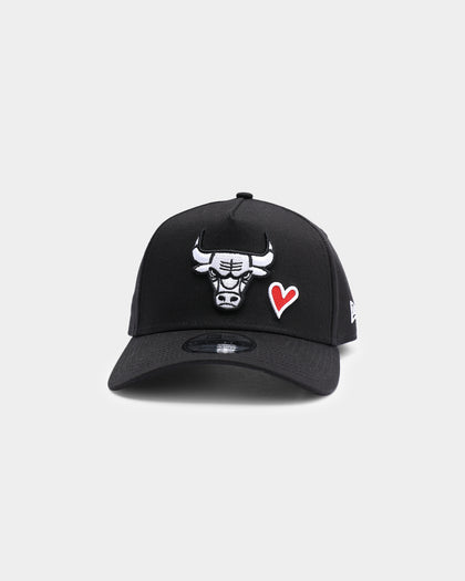 New Era Chicago Bulls Black I Heart 9FORTY A-Frame Snapback Black