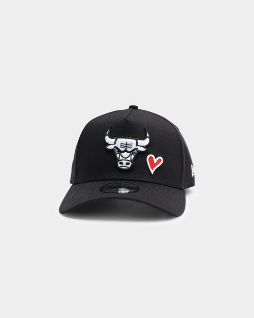 New Era Chicago Bulls Black I Heart 9FORTY A-Frame Snapback Black