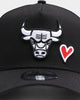 New Era Chicago Bulls Black I Heart 9FORTY A-Frame Snapback Black