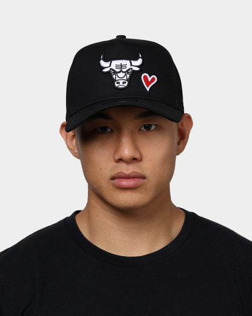 New Era Chicago Bulls Black I Heart 9FORTY A-Frame Snapback Black