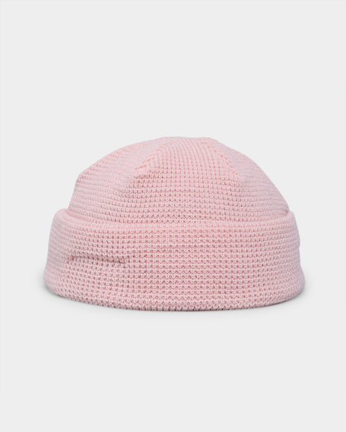 New Era Waffle Knit Thin Fisherman Beanie Sky Pink