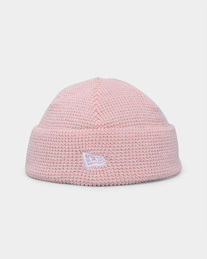 New Era Waffle Knit Thin Fisherman Beanie Sky Pink