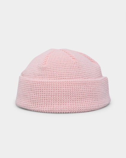 New Era Waffle Knit Thin Fisherman Beanie Sky Pink
