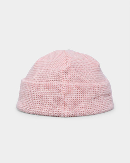 New Era Waffle Knit Thin Fisherman Beanie Sky Pink
