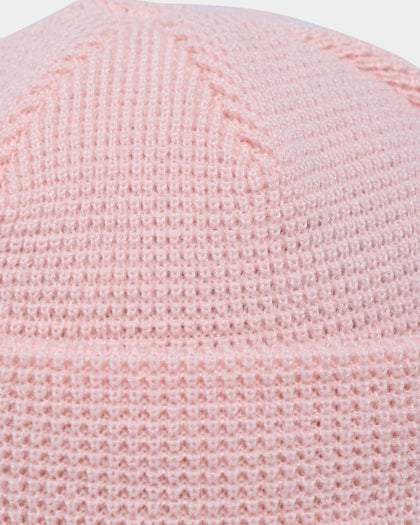 New Era Waffle Knit Thin Fisherman Beanie Sky Pink