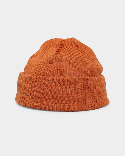 New Era Ribbed Knit Thin Fisherman Beanie Burnt Orange