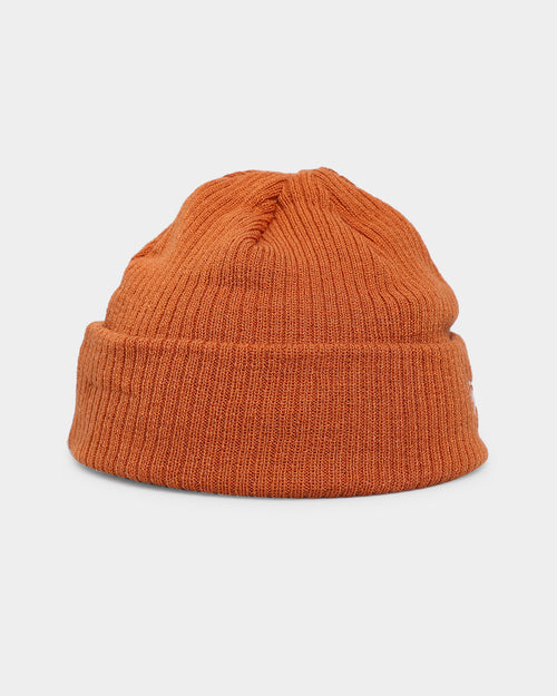 New Era Ribbed Knit Thin Fisherman Beanie Burnt Orange