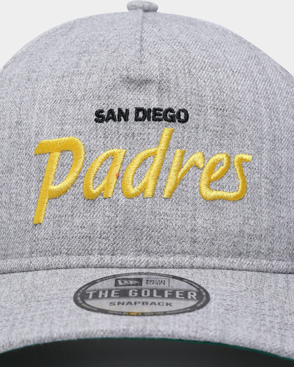 New Era San Diego Padres Script Old Golfer Snapback Heather Grey