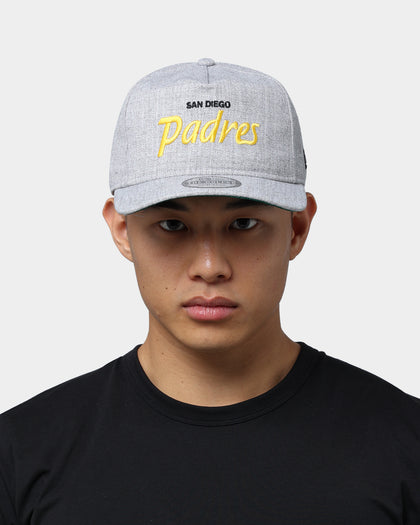 New Era San Diego Padres Script Old Golfer Snapback Heather Grey