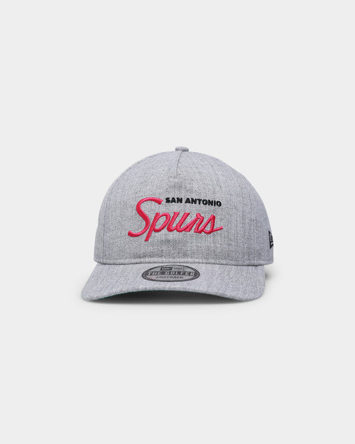 New Era San Antonio Spurs Script Old Golfer Snapback Heather Grey
