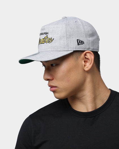 New Era Pittsburgh Pirates Script Old Golfer Snapback Heather Grey