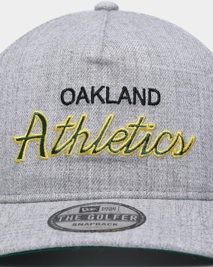 New Era Oakland Athletics Script Old Golfer Snapback Heather Grey