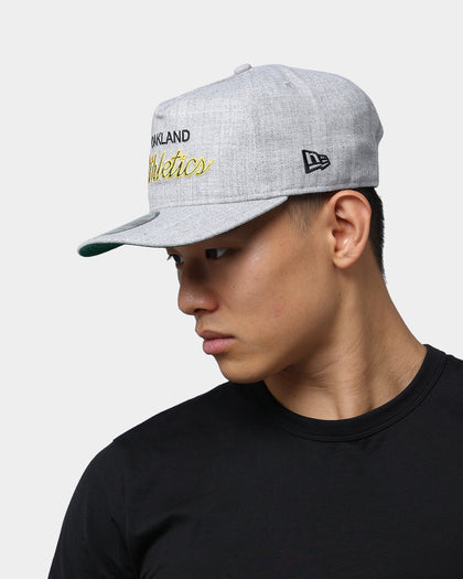 New Era Oakland Athletics Script Old Golfer Snapback Heather Grey