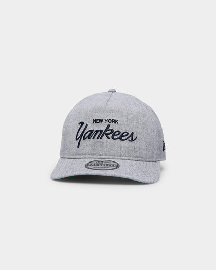 New Era New York Yankees Script Old Golfer Snapback Heather Grey