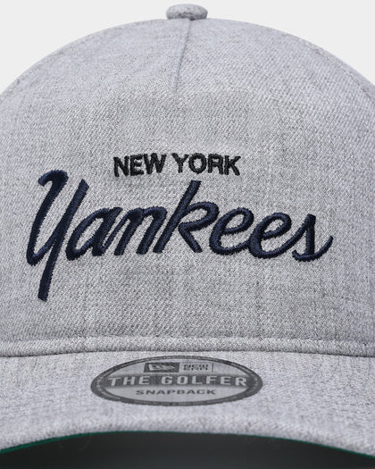 New Era New York Yankees Script Old Golfer Snapback Heather Grey