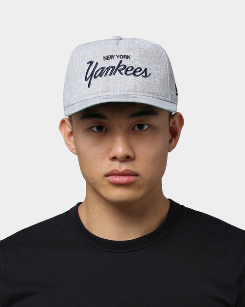 New Era New York Yankees Script Old Golfer Snapback Heather Grey
