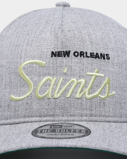 New Era New Orleans Saints Script Old Golfer Snapback Heather Grey