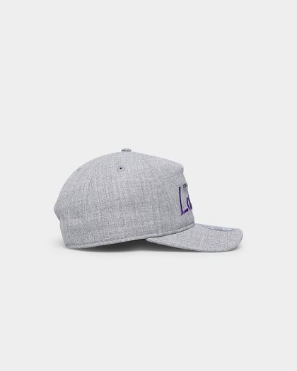 New Era  Los Angeles Lakers Script Old Golfer Snapback Heather Grey