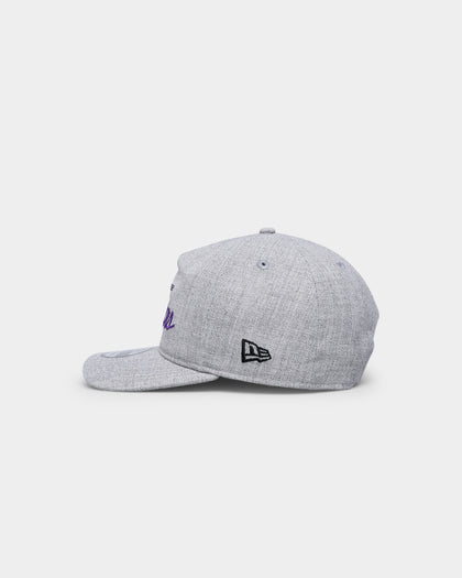 New Era  Los Angeles Lakers Script Old Golfer Snapback Heather Grey