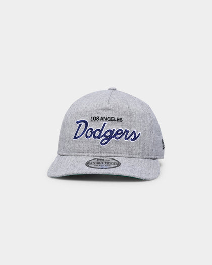 New Era Los Angeles Dodgers Script Old Golfer Snapback Heather Grey