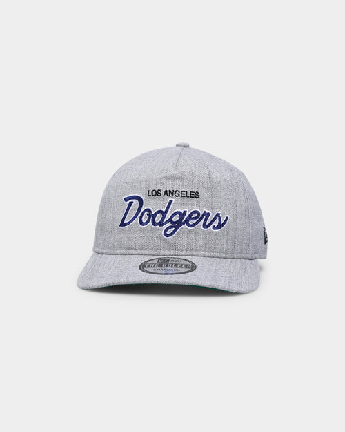 New Era Los Angeles Dodgers Script Old Golfer Snapback Heather Grey