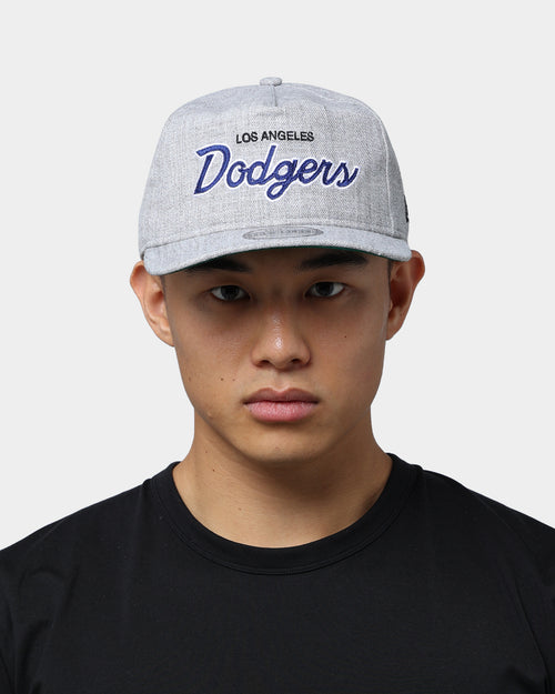 New Era Los Angeles Dodgers Script Old Golfer Snapback Heather Grey