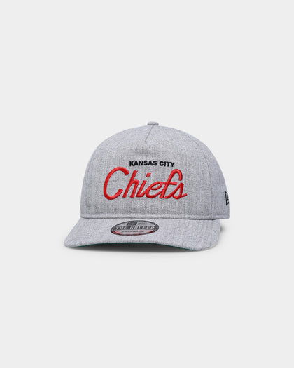 New Era Kansas City Chiefs Script Old Golfer Snapback Heather Grey