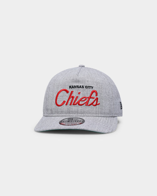 New Era Kansas City Chiefs Script Old Golfer Snapback Heather Grey