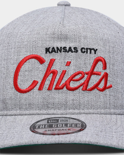 New Era Kansas City Chiefs Script Old Golfer Snapback Heather Grey
