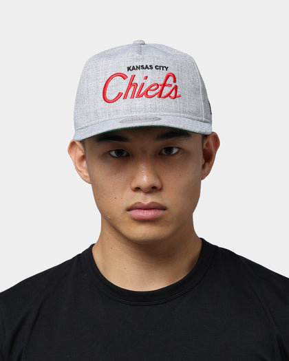 New Era Kansas City Chiefs Script Old Golfer Snapback Heather Grey