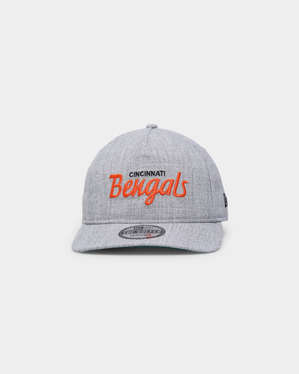 New Era Cincinnati Bengals Script Old Golfer Snapback Heather Grey