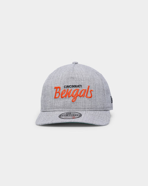 New Era Cincinnati Bengals Script Old Golfer Snapback Heather Grey