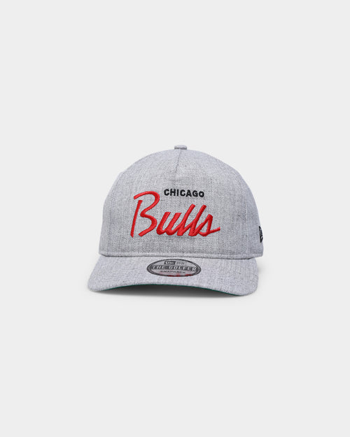 New Era Chicago Bulls Script Old Golfer Snapback Heather Grey