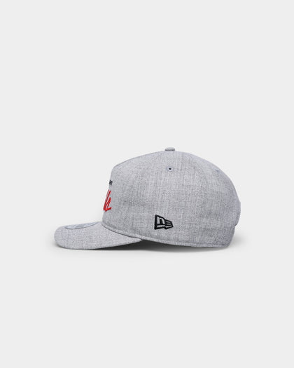 New Era Chicago Bulls Script Old Golfer Snapback Heather Grey