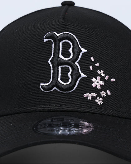New Era Boston Red Sox Black Blossom 9FORTY A-Frame Snapback Black/Blossom