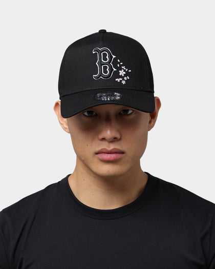 New Era Boston Red Sox Black Blossom 9FORTY A-Frame Snapback Black/Blossom