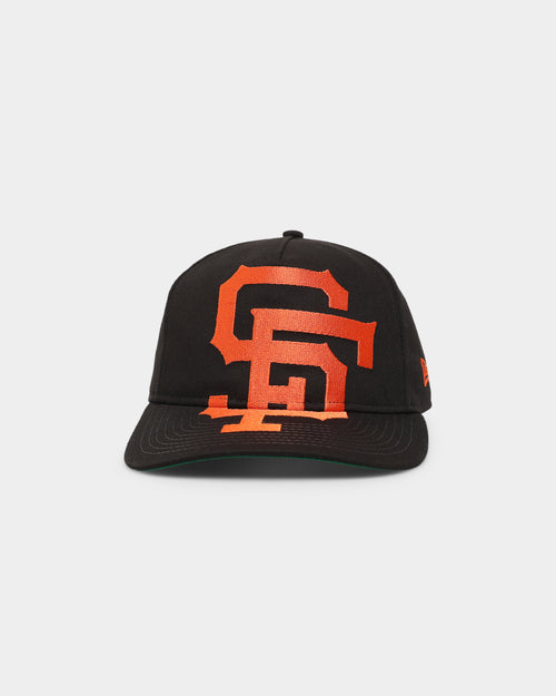 New Era San Francisco Giants 'Oversized Team Logo' Old Golfer Snapback Black/Orange
