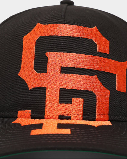 New Era San Francisco Giants 'Oversized Team Logo' Old Golfer Snapback Black/Orange