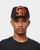 New Era San Francisco Giants 'Oversized Team Logo' Old Golfer Snapback Black/Orange