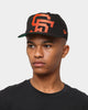 New Era San Francisco Giants 'Oversized Team Logo' Old Golfer Snapback Black/Orange