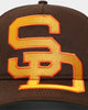 New Era San Diego Padres 'Oversized Team Logo' Old Golfer Snapback Brown/Orange