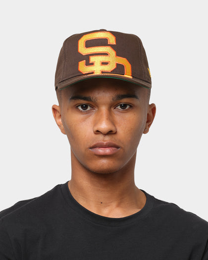 New Era San Diego Padres 'Oversized Team Logo' Old Golfer Snapback Brown/Orange